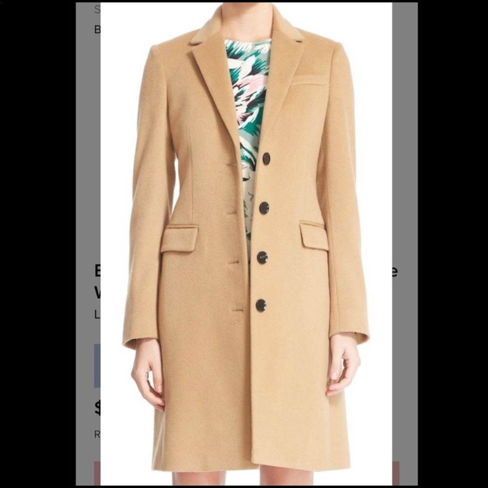 ISO Burberry Sidlesham Wool Beige/Tan Coat